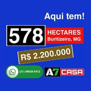 Vende 578 Hectares, Região de Buritizeiro, MG