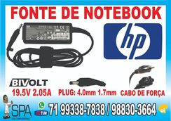 Carregador Hp Mini 19.5v 2.05a 40w Plug Preto 4.0mm X 1.7mm em Salvado