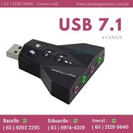 Adaptador de Som Usb 7.1 Canais 4 Portas Exbom Usom-20 Adapitador Cone