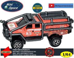 Matchbox Ford F-350 Super Duty Bombeiro Cor Vermelho 1/64