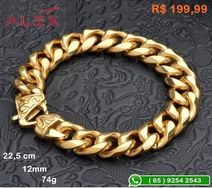 Pulseira Banhada a Ouro 18k 12mm