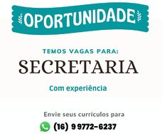 Vaga para Secretaria