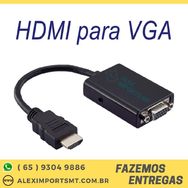 Cabo Hdmi para Vga Fêmea com áudio Mymax Hdmi Macho Conversor