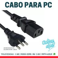 Cabo de Força Energia Tripolar p/ Pc Cpu Monitor Novo