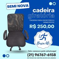 Cadeira para Escritório em Tela- Semi Nova