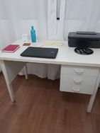 Mesa de Escritório 3 Gavetas e Rodinhas