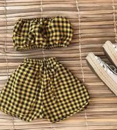 Conjunto de Shorts Xadrez