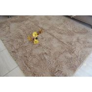 Tapete Felpudo para Sala Bege Liso 1,40x2,00 Peludo, Luxo, Lindo