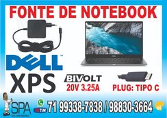 Fonte Carregador Notebook Dell Plug Tipo C Xps 20v 3.25a