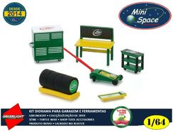 Greenlight Kit Diorama Garagem e Ferramentas Turtle Wax 1/64