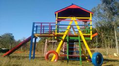 Playground Casinha de Tarzan Madeira de Eucalipto Tratado