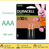 02 Pilhas Aaa Recarregável 900mah Duracell