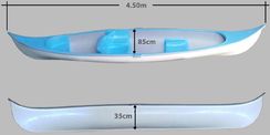 Canoa Canadense Fabricada em Fibra de Vidro