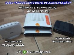 Itens Diversos Carregadores e Modem's