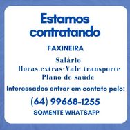 Estamos Contratando Faxineira