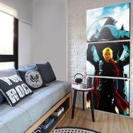 Quadros Decorativos Anime Fullmetal Mosaico 3d - 3 Peças