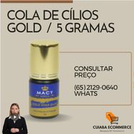 Cola de Cílios 5g Gold Star Glue Macy Volume Russo Fio a Fio