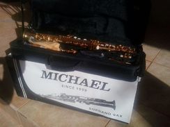 Sax Soprano Michael Dual Gold Wssm48 Bb Duplo Dourado