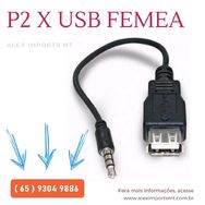 Fotos Similares: Cabo Adaptador P3 para Usb Fêmea para Pendrive Mp3 Mp4 Som Automotivo 