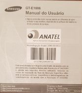 Manual de Instruções do Aparelho Celular Sansung Gt E-1086