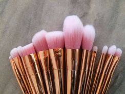 Kit de 12 Pinceis Rose Gold