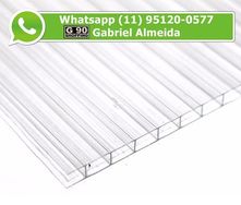 Chapa Policarbonato Alveolar Cristal 105 X 600 Cm com 4mm de Espessura