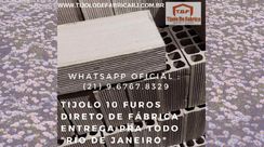 Tijolo Direto de Fábrica Whatsapp: (21) 9.6767.8329 Tres Rios - RJ