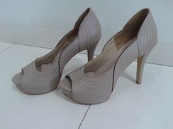 Sapato Feminino Peep Toe Salto Alto