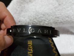 Pulseira Masculino Preta Bvulgari