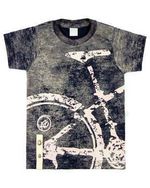 Camiseta Infantil Malha Laserwash Bicicleta - Marinho 4 Ano-zero Cod 2014920
