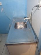 Pia de Inox com 3 Gavetas e 2 Portas Branco