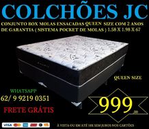 Conjunto Box de Molas Ensacadas Queem Size com 2 Anos de Garantia 999,