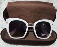 Oculos de Sol Armação Moderna Branco Tom Ford