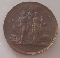 1731 Medalha Medicina Luís XV Apollo Hígia Deusa Saúde Paris