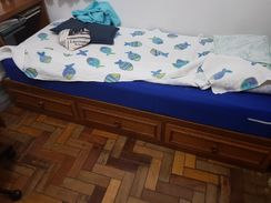 Cama de Solteiro com 3 Gavetas