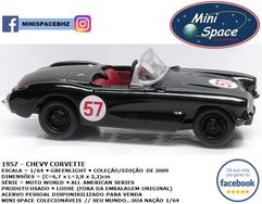 Greenlight 1957 Chevy Corvette Raro 1/64 - Loose