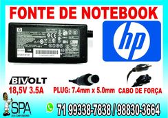 Fonte Carregador para Notebook e Netbook Hp 18,5v 3.5a em Ssa BA