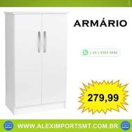 Armário Multiuso Sapateira 2 Portas Alaska Branco Notável