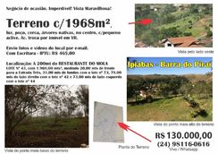 Terreno no Centro de Ipiabas c/ 1.968m2 e Vista Maravilhosa!