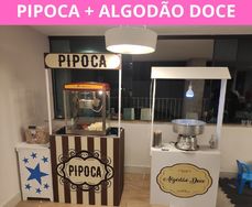 Estação de Pipoca, Algodão Doce, Churros, Sorvete, Açaí para Festas