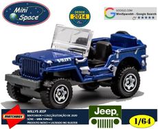 Matchbox Jeep Willys Cor Azul 1/64