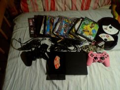 Ps 2 com Controle e Jogos