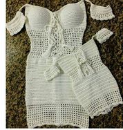 Vestido de Crochê Ciganinha Tal Mãe Tal Filha