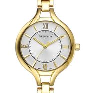 Relógio Feminino Rebirth Dourado Original Movimento Japonês 100% Novo