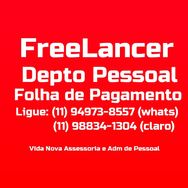 Freelancer Depto Pessoal para Contadores, Empresas, Micros, Empr