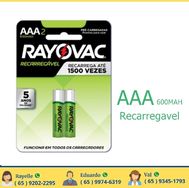 Pilha Recarregável Rayovac Aaa 2 Unidades