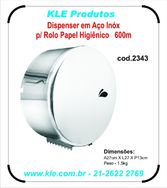 Dispenser para Rolo Papel Higiênico Aço Inox