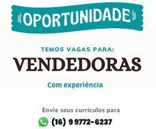 Vaga para Vendedora