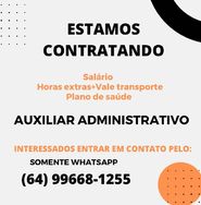 Vaga para Auxiliar Administrativo