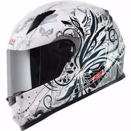 Capacete Ls2 Floral Branco/rosa